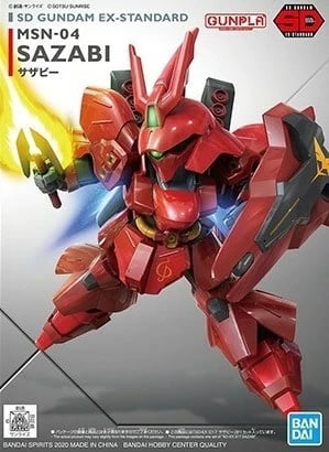 Model Bandai SDEX SAZABI, i kuq