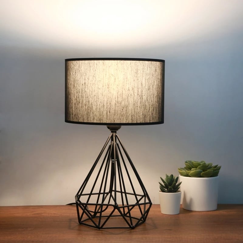 Llambë tavoline PWL-1079 E27 e zezë D24x41cm