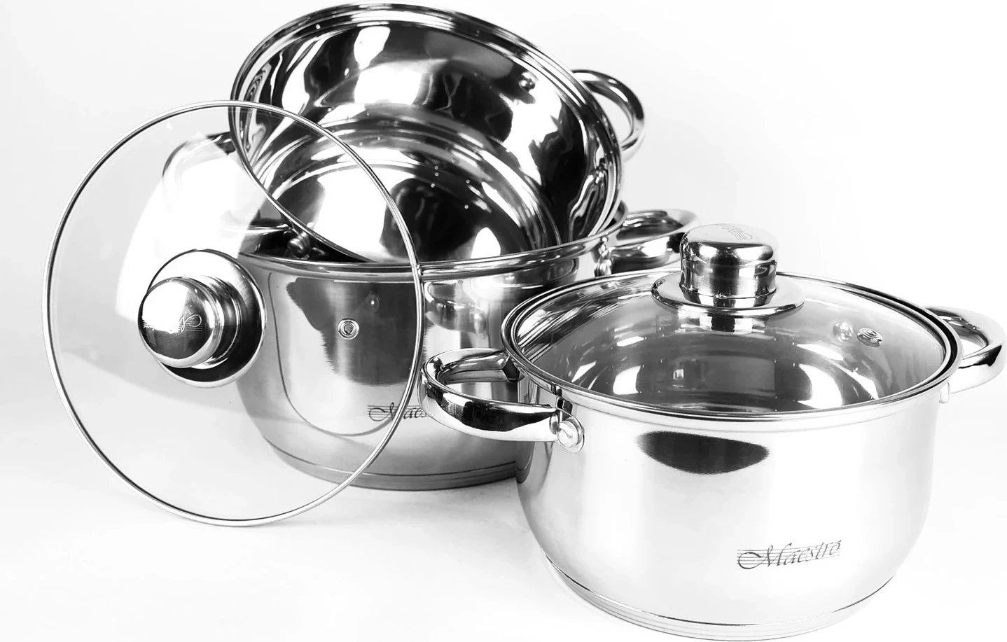 Set me 5 tenxhere Maestro MR-2020 A, çelik inox
