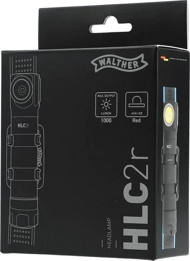 Dritë dore Walther HLC2r, LED, 3500 mAh, E zezë