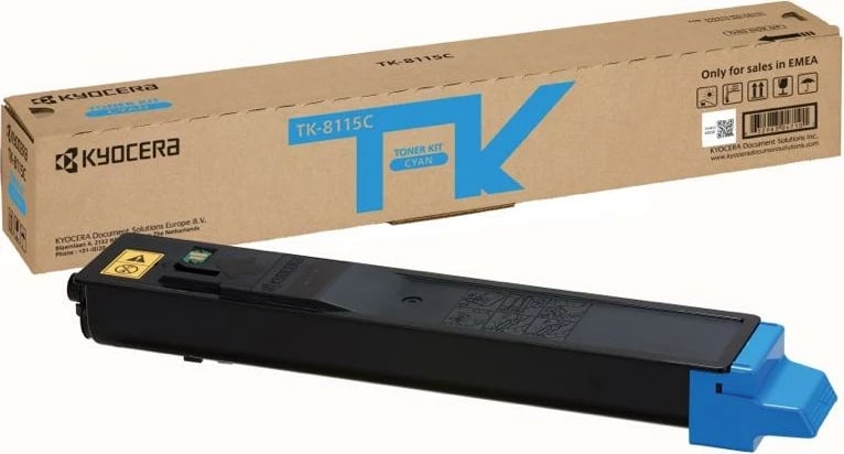 Toner Kyocera TK-8115 TK8115 (1T02P3CNL0), rendiment 5,500–8,800 faqe, cyan