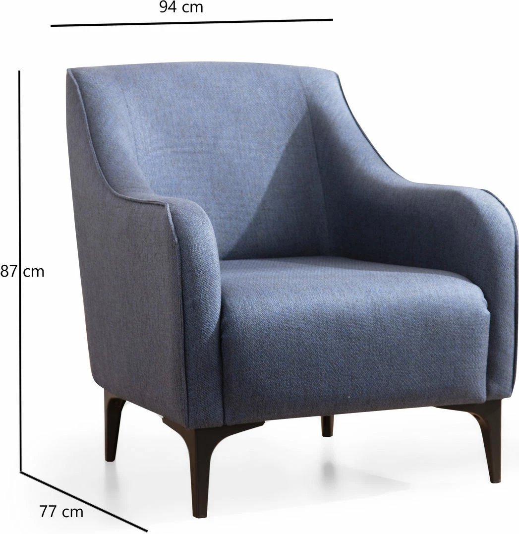 Karrige Wing Belissimo, ngjyrë kaltër, Atelier del Sofa