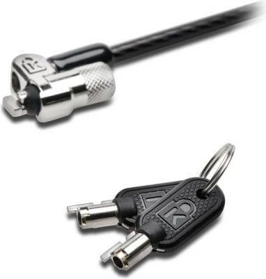 Kabllo sigurie për laptop Kensington MicroSaver 2.0, me çelës, 1.8m, e zezë