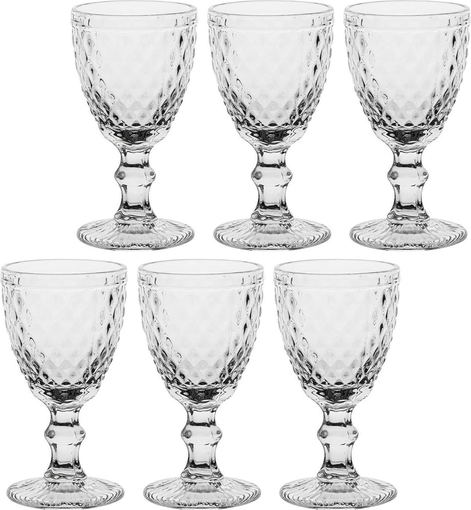 Set 6 gota LA PORCELLANA BIANCA Etrusco, 250 ml, Transparent