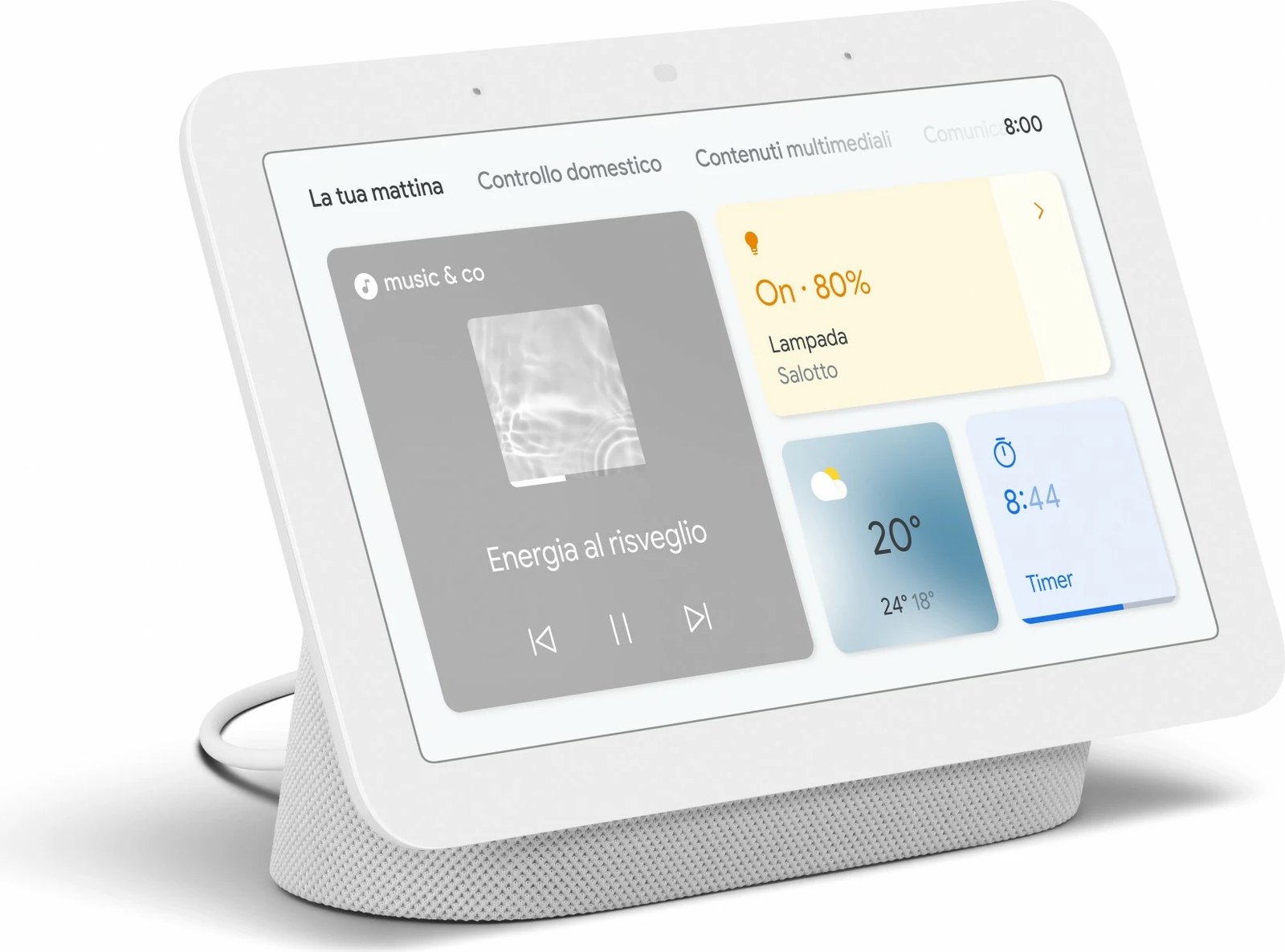 Google Nest Hub Gen 2, Google Assistant, 7 inç, Bardhë