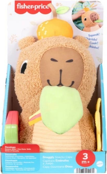 Lodër pelushi sensorike Fisher Price Capybara HYR54, shumëngjyrëshe