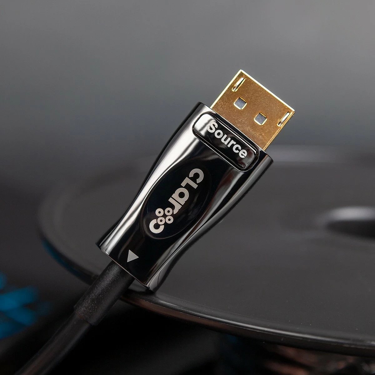 Kabllo optike Claroc DisplayPort 1.4 AOC 8K 15 m, ngjyrë zi-gri