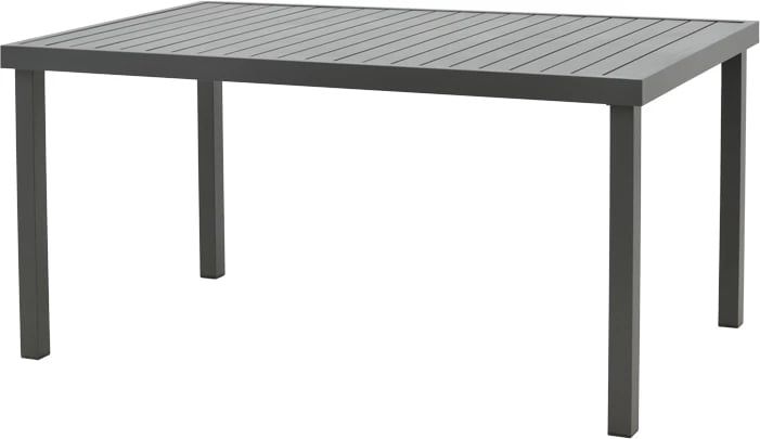 Set tavoline me karrige Naoki-Kliton A, metal i zi, alumin antracit, 150x80x74cm, 7 pjesë