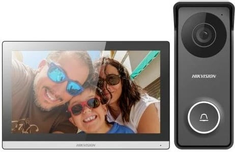 Sistem video-interfoni Hikvision DS-KIS313-P, 7", me Wi-Fi, Gri/Bardhë