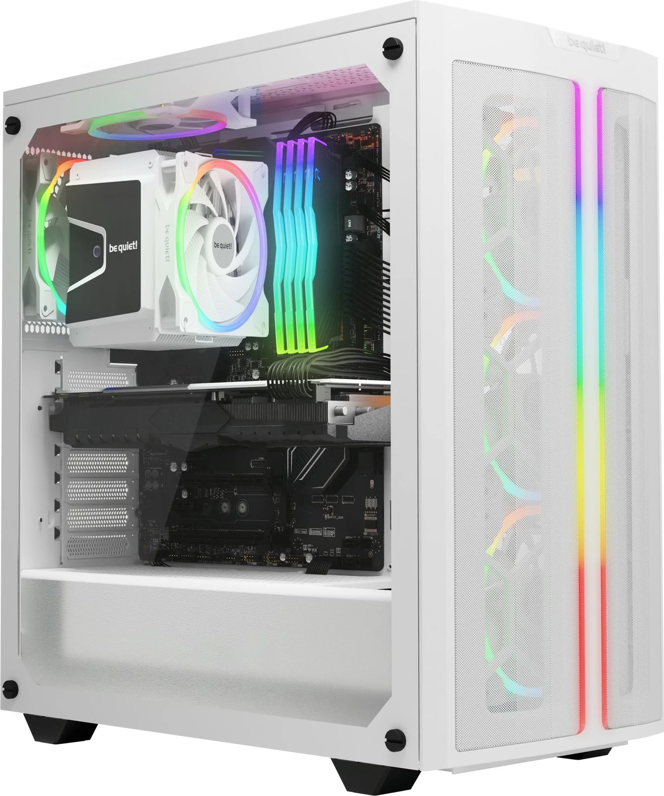 Ventilatorë kasë Be Quiet! LIGHT WINGS 120mm PWM Triple-Pack, bardhë RGB