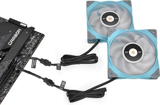 Kabllo PWM 4 Pin Y Thermaltake Tt Mod, 3 copë, e zezë