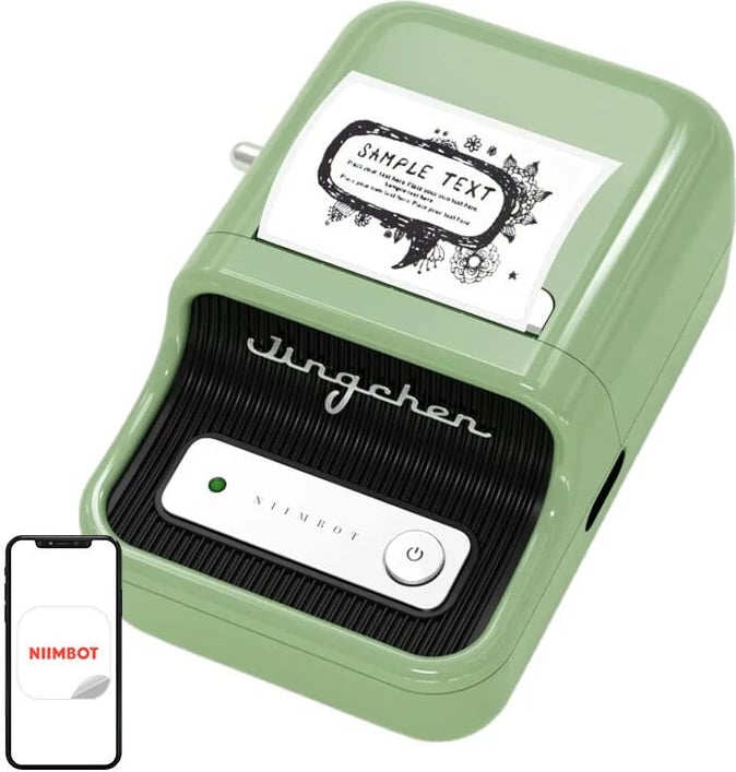 Printer etiketa portativ Niimbot B21, i gjelbër