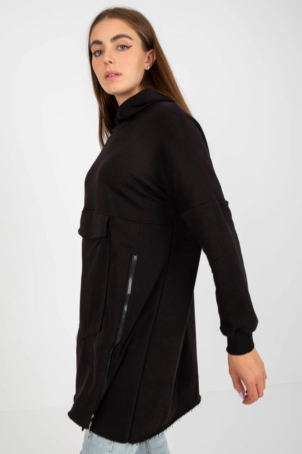 Bluzë me kapuç Fancy 172556, e zezë