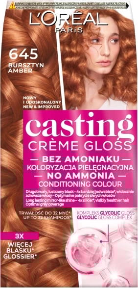 Ngjyrë për flokë L'Oreal Paris Casting Creme Gloss për femra 645 Amber