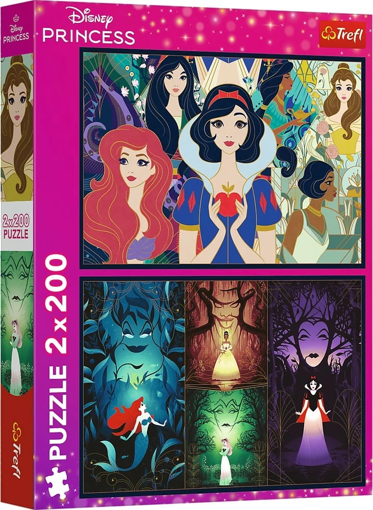 Puzzle Trefl Disney Princess 2x200 pjesë, për fëmijë, Karton