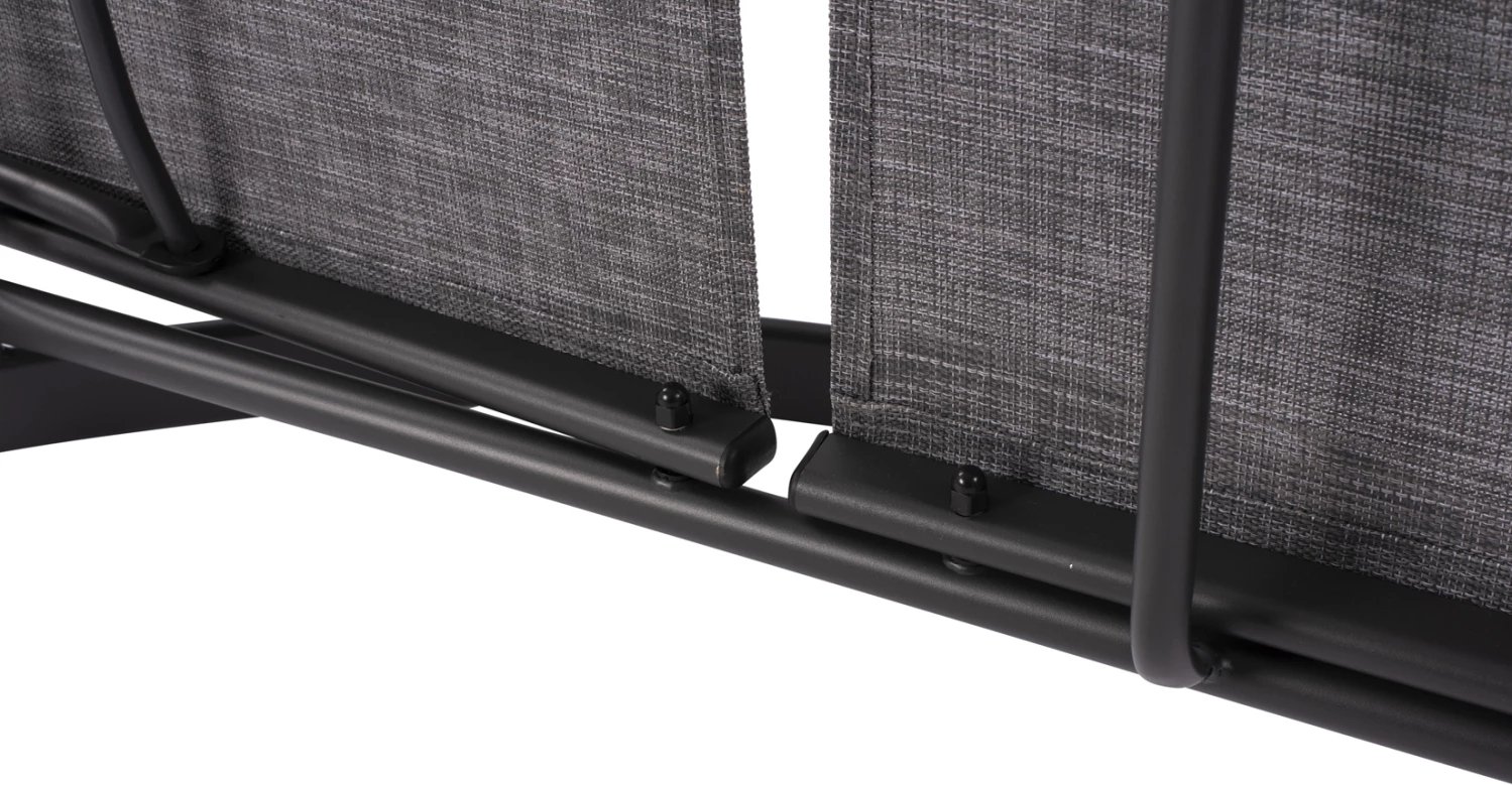 Shtrat dielli alumini gri me tekstilene gri FH5133.01 194x54-66x30 cm