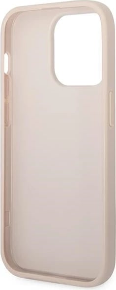 Mbështjellës Guess GUHCP14XG4GFPI për iPhone 14 Pro Max 6.7", hardcase, lëkurë sintetike, rozë