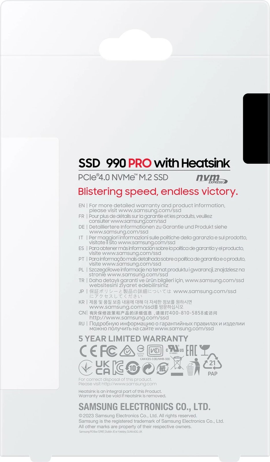 SSD Samsung MZ-V9P2T0, 2 TB, M.2, 7450 MB/s