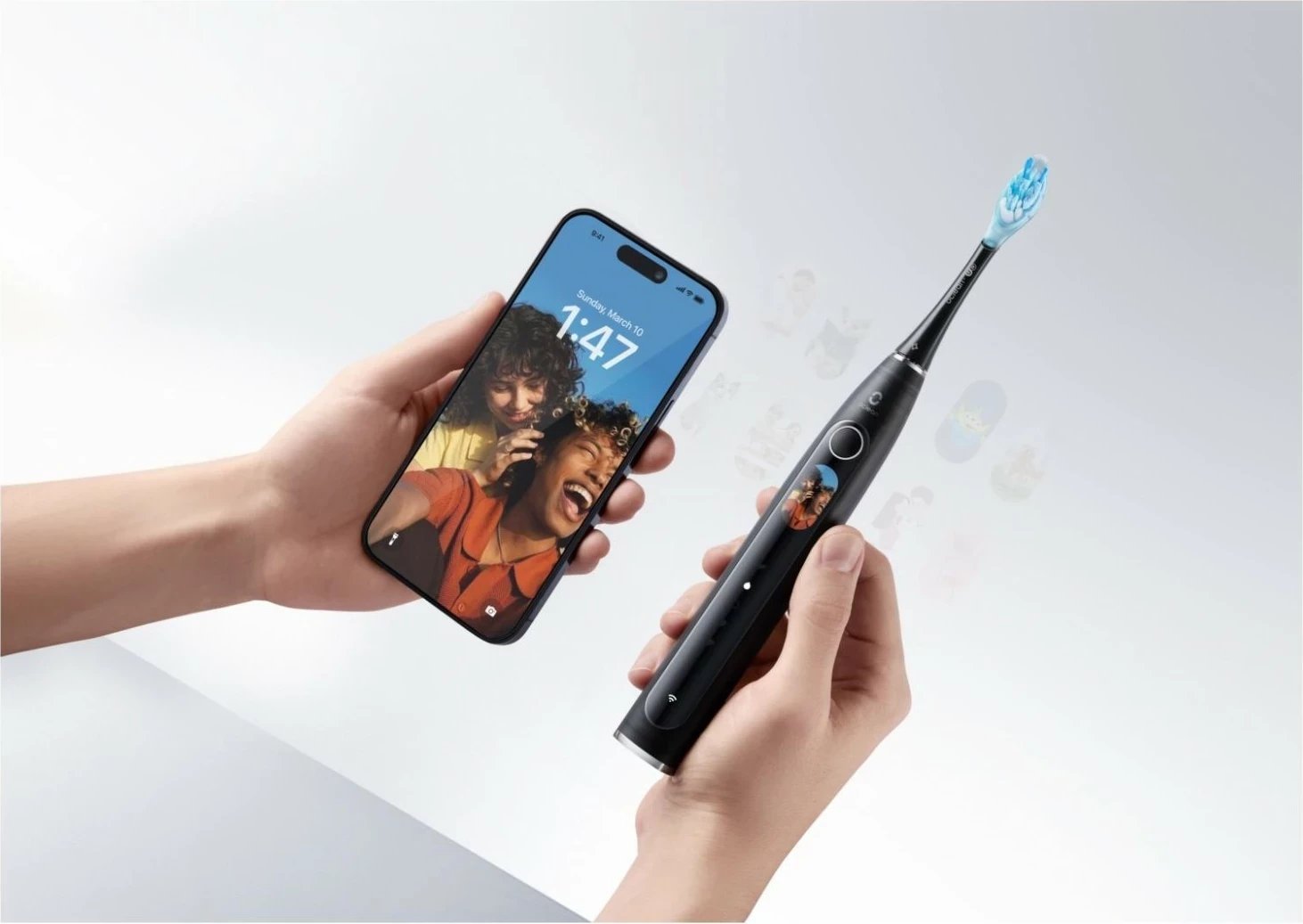 Furçë dhëmbësh sonike Oclean X Pro 20, 4 mënyra pune, 84000 rrotullime, e zezë
