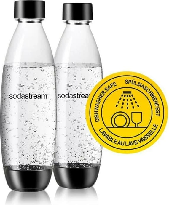 Shishe PET për gazifikues, SodaStream DuoPack Fuse 1741260410, 1L x2, të zeza