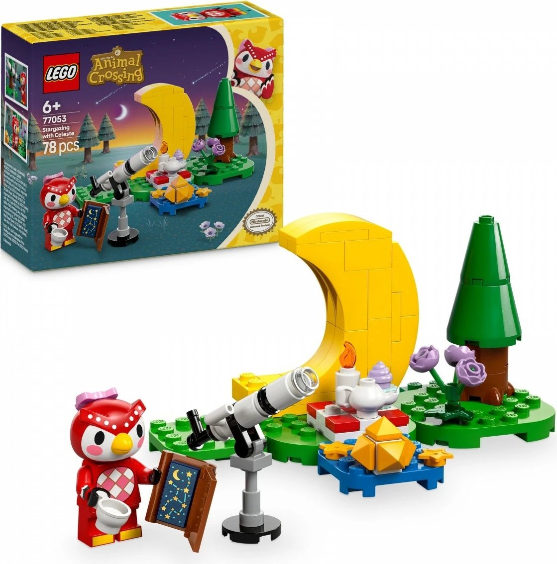 Set ndërtimi LEGO Animal Crossing 77053 Celeste Star Gazing, 78 pjesë