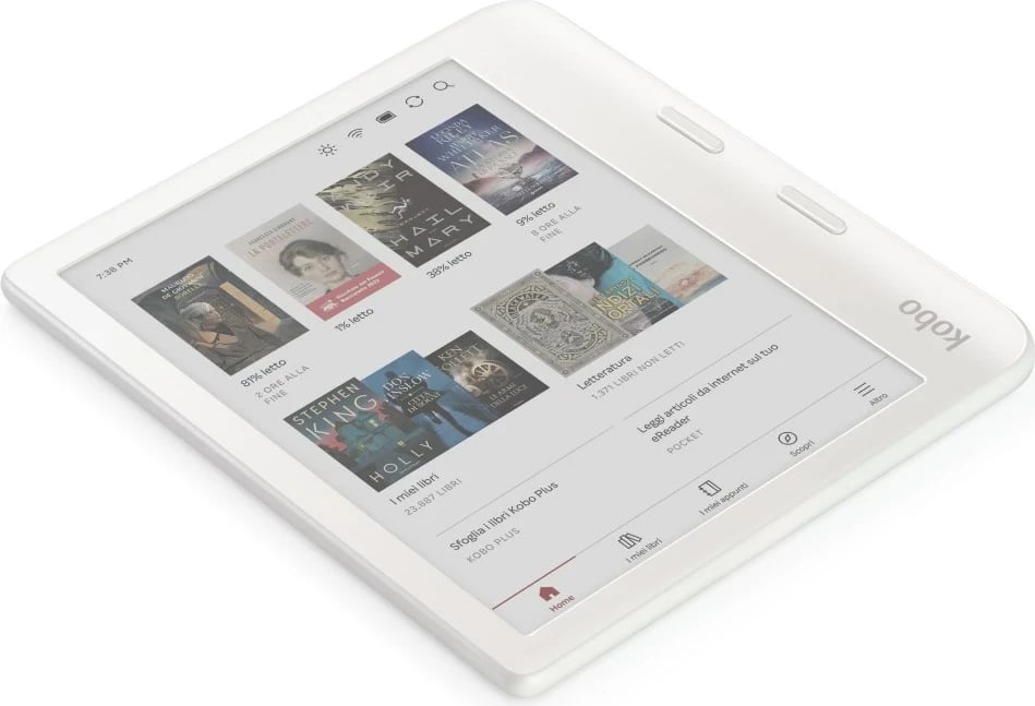 Lexues elektronik KOBO Libra, 7", 32 GB, Wi-Fi, e bardhë
