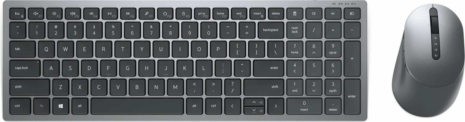 Set tastierë dhe maus DELL KM7120W, wireless, QWERTZ, gri