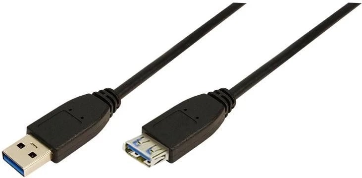 Kabllo zgjatëse LogiLink USB 3.0, 2.0m, e zezë