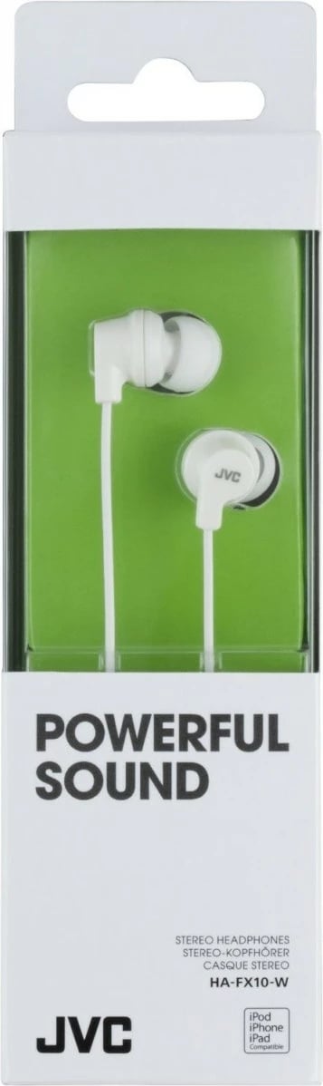 Kufje JVC HA-FX10W in-ear, të bardha