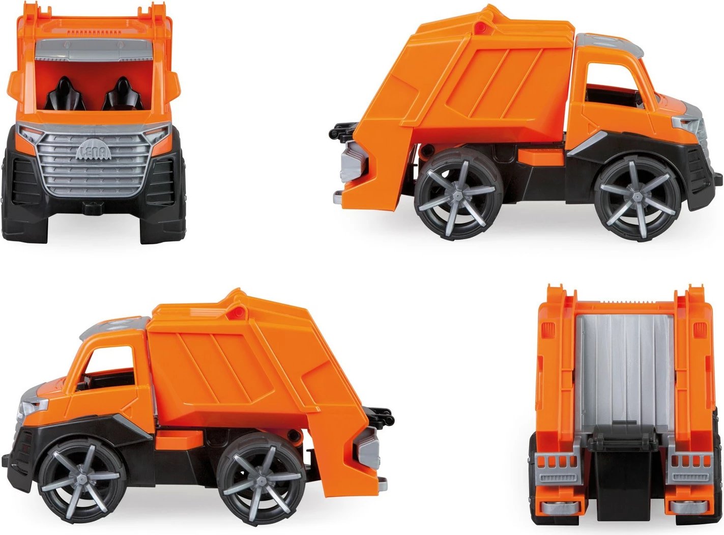 Kamion mbeturinash lodër Lena Truxx2, plastikë, 30 cm, portokalli/zezë/argjend Kamion mbeturinash lodër Lena Truxx2, plastikë, 30 cm, portokalli/zezë/argjend