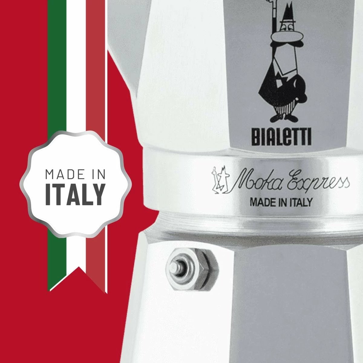 Moka Express Bialetti, 0.06 L, alumini, e zezë