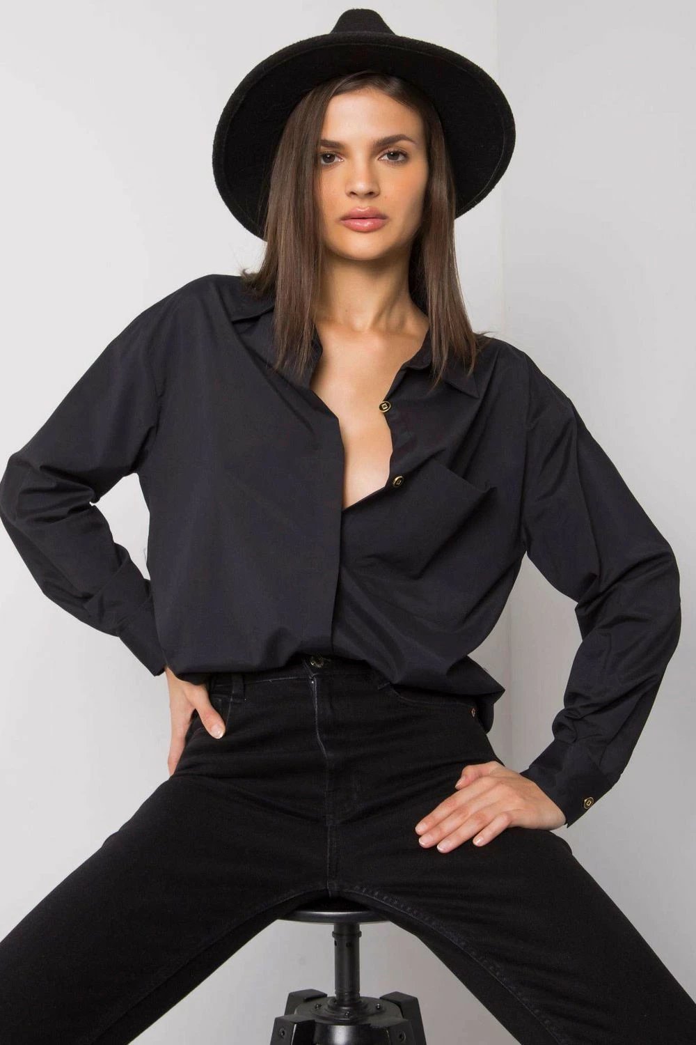 Këmishë për femra Ex Moda model 160736, e zezë