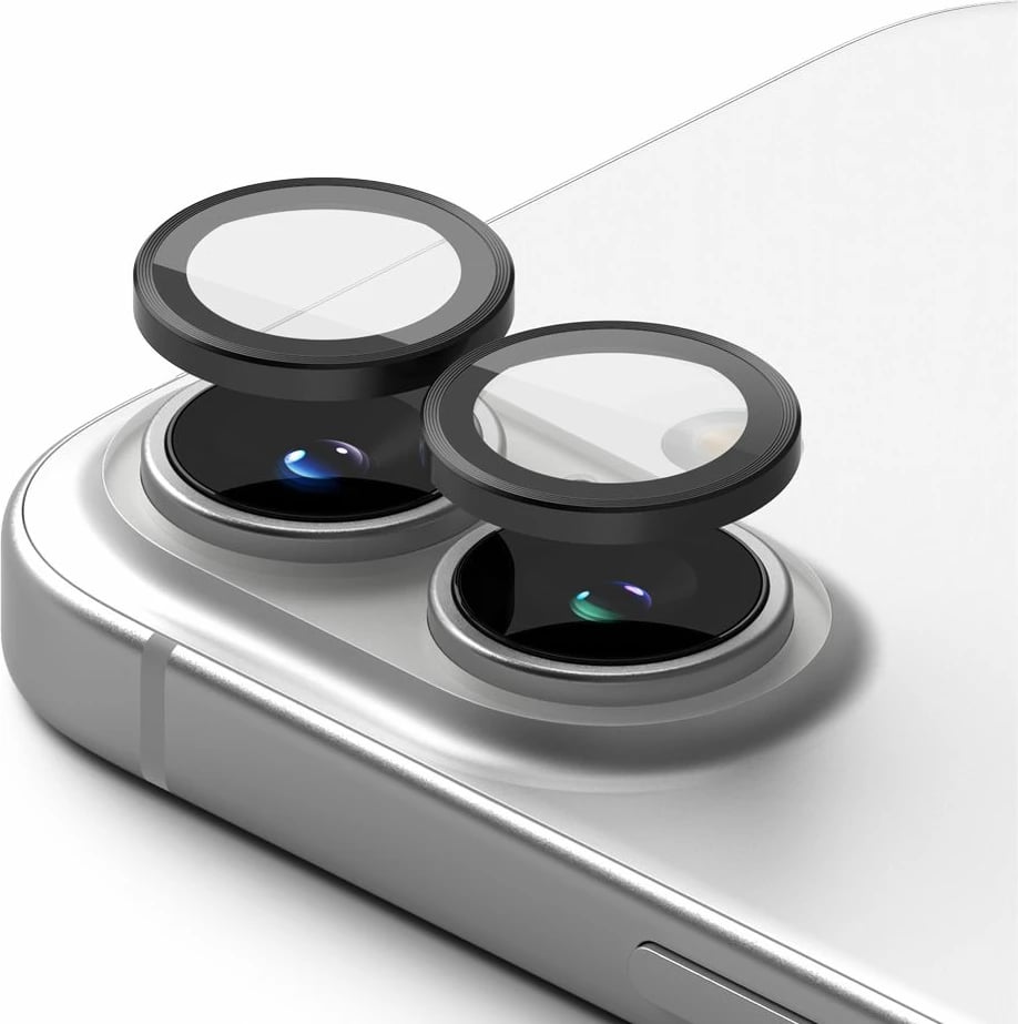 Mbrojtës kornize kamere Ringke për iPhone 16 / 16 Plus, 2 copë, Zi