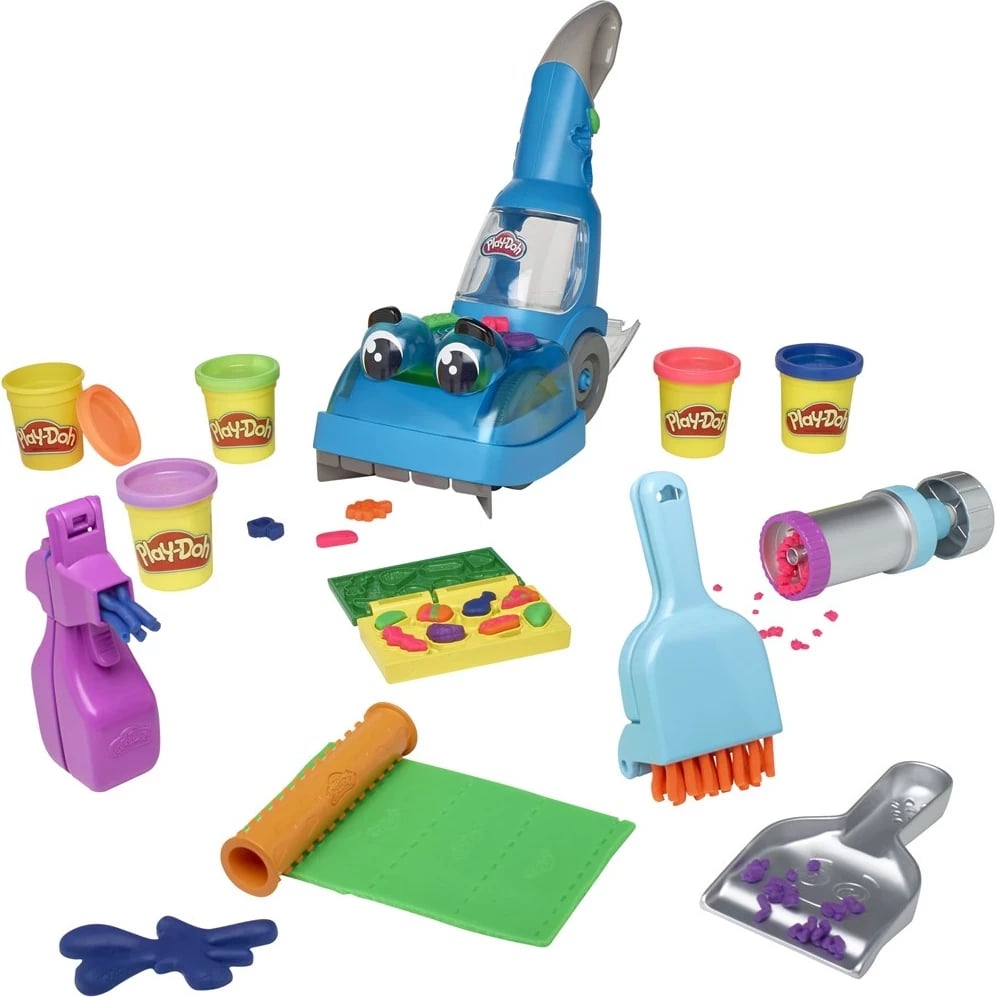 Set lodrash Play-Doh Zoom Zoom Vacuum & Cleanup, Hasbro, shumëngjyrësh