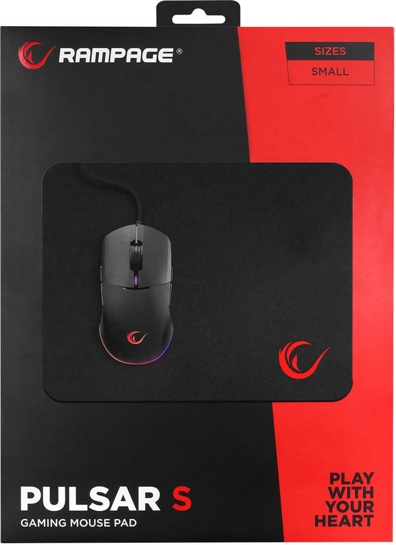 Mauspad gaming Rampage Pulsar S 22x29cm e zezë