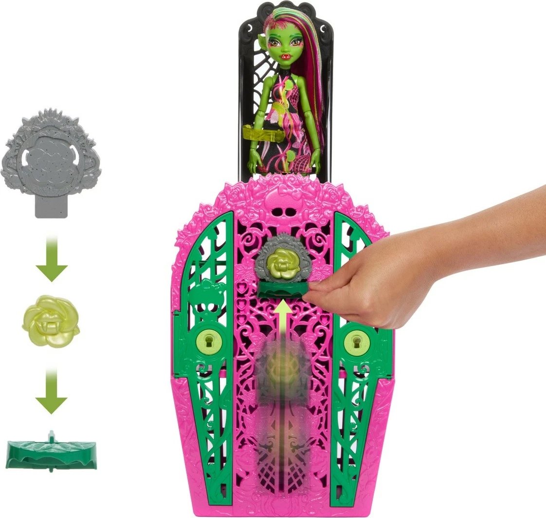 Kukull Monster High Mattel Venus McFlytrap Scare Secrets Garden Mysteries me dollap dhe aksesorë
