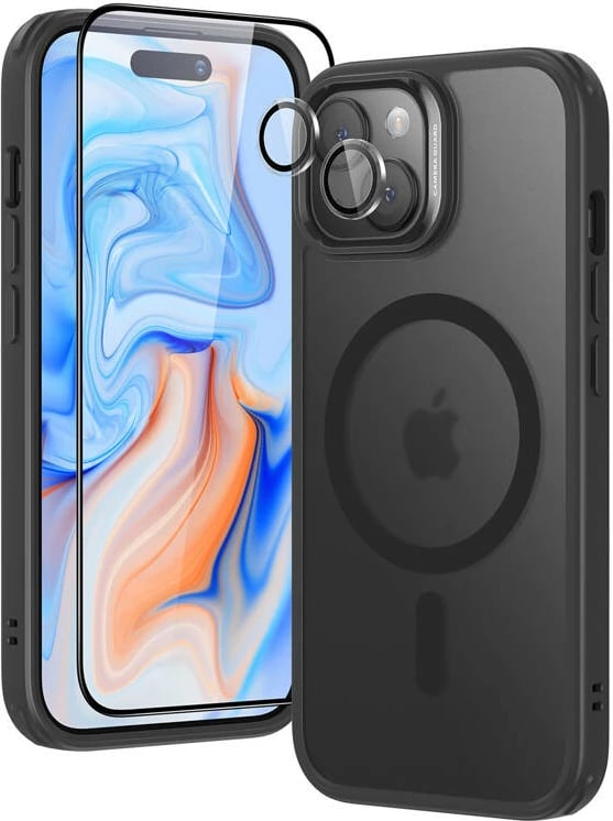 Mbështjellës ESR Classic Hybrid HaloLock për iPhone 15 Plus, i zi