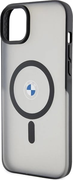 Mbështjellës BMW BMHMP14MDSLK për iPhone 14 Plus 6.7", Signature MagSafe, zi/gri