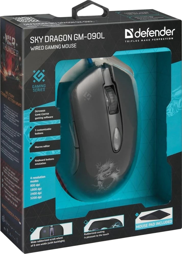 Maus Defender GM-090L, 3200 DPI, i zi