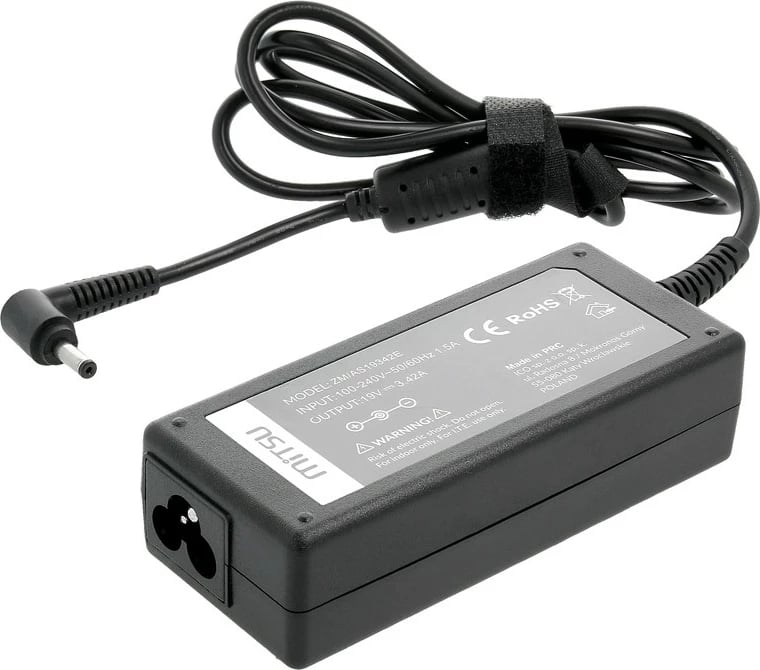 Karikues laptopi Mitsu ZM/AS19342E për Asus, 65W, 19V 3.42A, 4.0x1.35 mm, i zi
