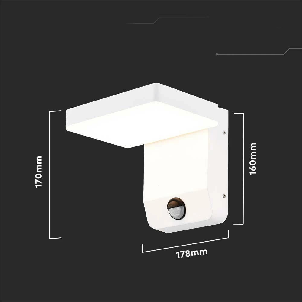 Projektor V-TAC VT-11020-150-W, 17W, Sensor lëvizjes, IP65, Bardhë