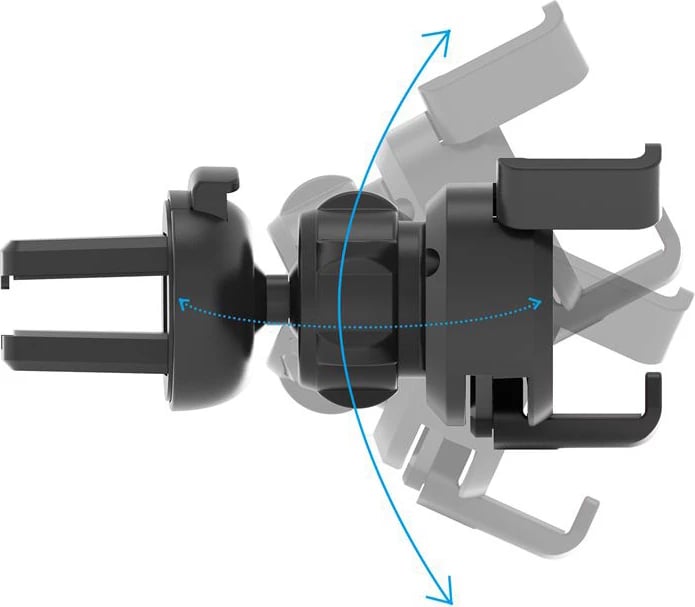 Mbajtës graviteti për celular Hurtel YC06, për ventilator të makinës, me aromatizues, argjend