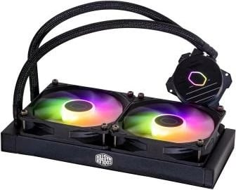 Ftohës CPU me ujë, Cooler Master MasterLiquid Lite 240L Core ARGB MLW-D24M-A18PZ-R1, radiator 240mm, 2x120mm ARGB, 27 dB, 800 rpm, i zi