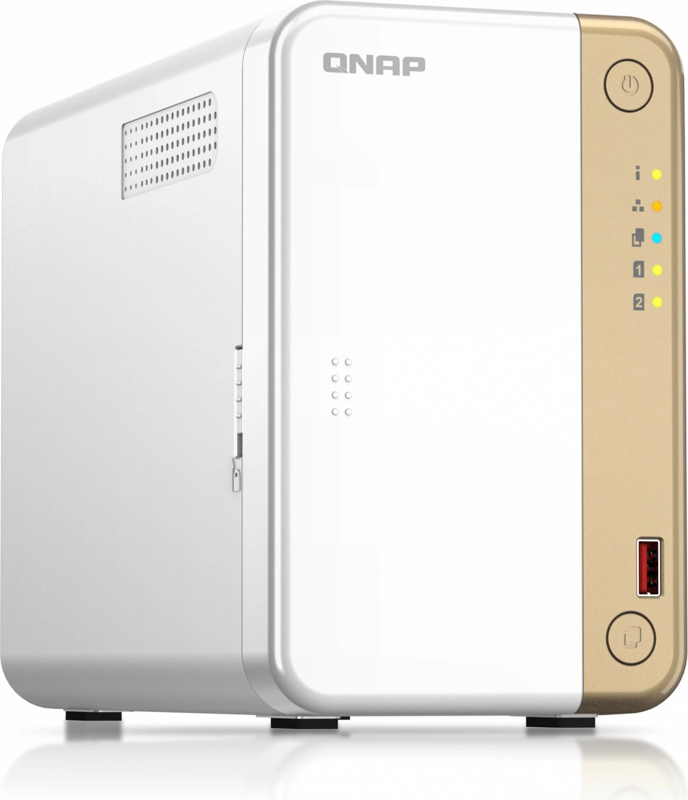 NAS QNAP TS-262, Intel Celeron N4505, 4GB RAM, Tower, QTS, bardhë/ari