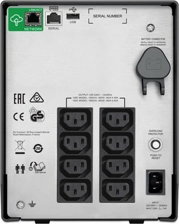 UPS APC Smart-UPS C SMC1500IC, 1500VA/900W, Tower, SmartConnect, Zi/Gri