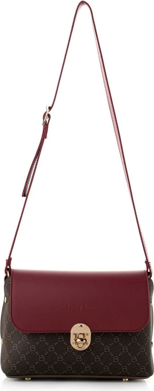 Çantë crossbody Lucky Bees, kafe dhe e kuqe e errët, 1278