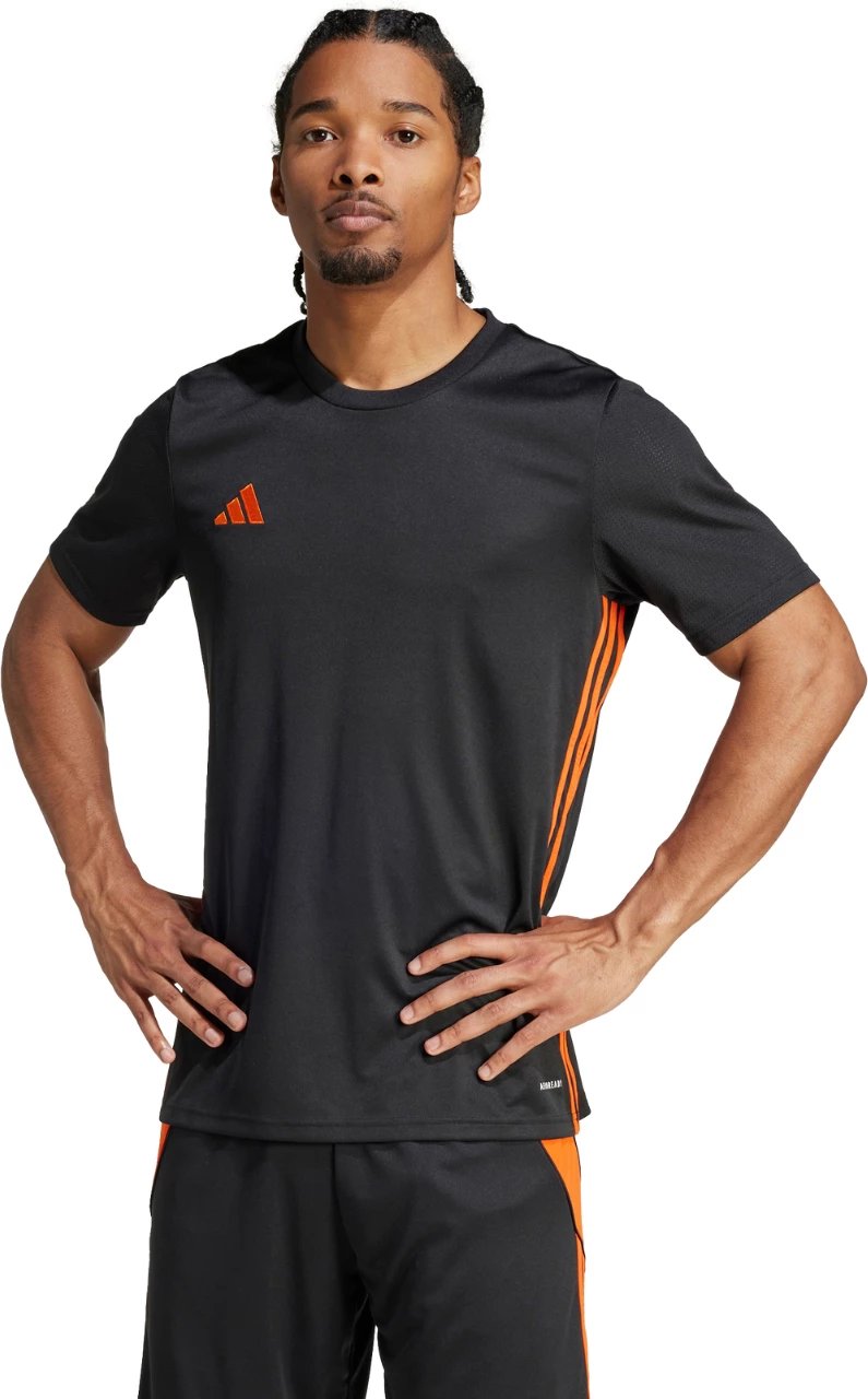 Fanellë futbolli adidas për meshkuj, e zezë-portokalli