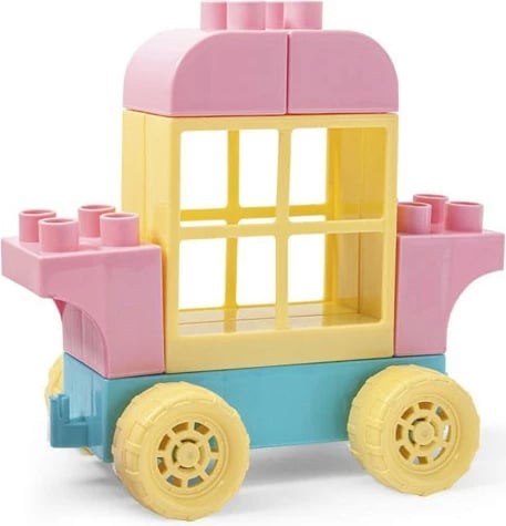 Set blloqesh plastike Wader 132 copë, për vajza, me kuti