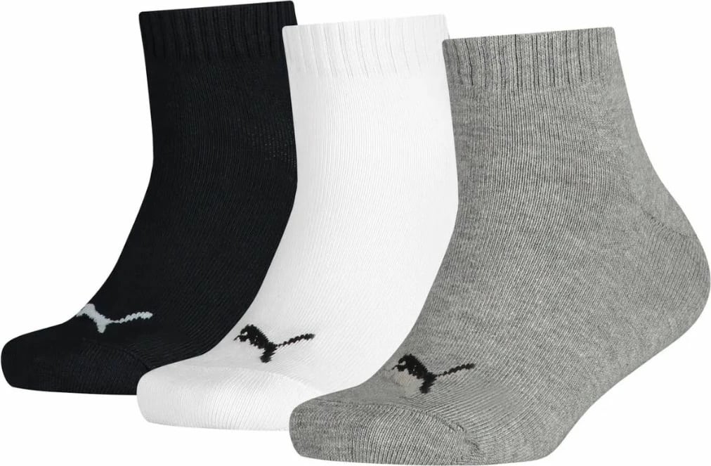 Çorape për fëmijë Puma, gri, të bardha, të zeza