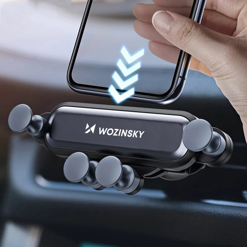 Mbajtës graviteti për celular Wozinsky WCH-05 për grilë ventilimi, zi